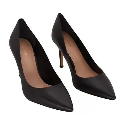 Via Spiga Women's Cloe Pointed Toe Pumps Black Leather Size 6.5 • $70