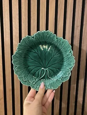 Wedgwood Etruria Green Cabbage Leaf Plate Vintage 1940s Majolica • £20
