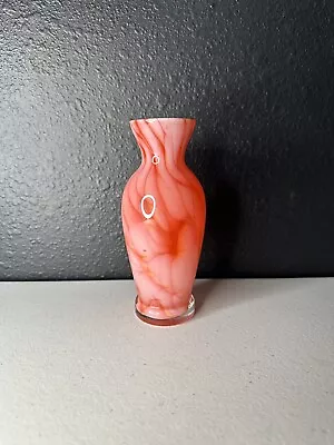 Vintage Handblown Red Colored Art Glass Vase. 5 1/2  Tall • $14.99