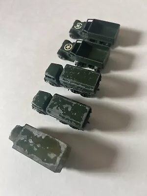 Vintage Lesney Matchbox Army Trucks And Half Track Lot. • $10