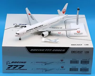 JC Wings 1:200 Japan Airlines B777-200 Diecast Aircraft Model JA702J Flaps Down • $119.98