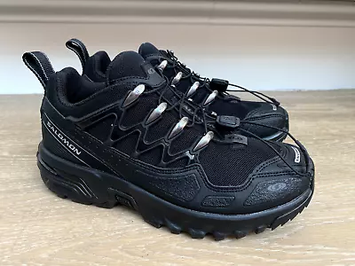 New All Black Salomon Acs+ Sportstyle Shoes Uk 4 Rrp £145 • £79.99