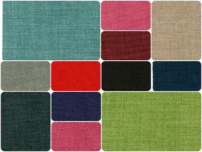 £0.99 • Buy Plain Soft Linen Look Fabric Designer Curtain Sofa Cushion Material Upholstery