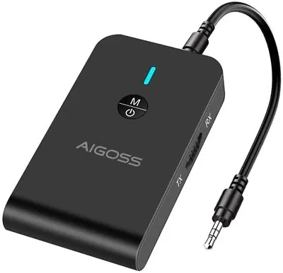 £13.99 • Buy Aigoss Bluetooth 5.0 Audio Transmitter Receiver, 2 In 1 Wireless 3.5mm Adapter A