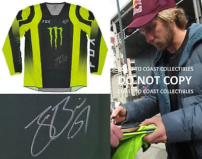 Justin Barcia Supercross Motocross Signed Monster Jersey COA Proof Autographed • $349.99