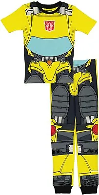 $11.90 • Buy Transformers Boys' Snug Fit Bumblebee Uniform Cotton Pajamas Size 4, 6, 8, 10