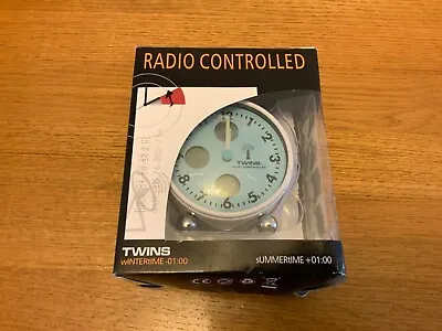 Twins Radio Controlled DFC Clock Date Temp Humidity Alarm 12/24hr BNIB NEW • £6.50