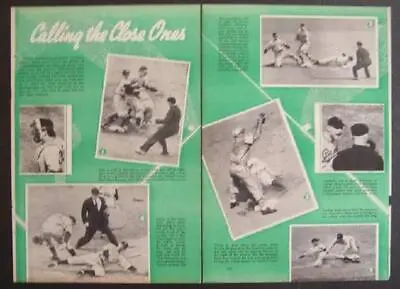 1940 Umpire Baseball Quiz  Calling The Close Ones  Pictorial • $6.79