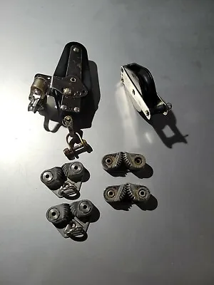 Catalina 22 Hardware Lot 4:1 Seaway Fiddle Block Mainsheet Cam Cleats Leading • $169.99