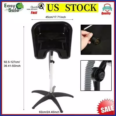 Height Adjustable Portable Salon Hair Shampoo Basin Treatment Bowl Black US • $43.99