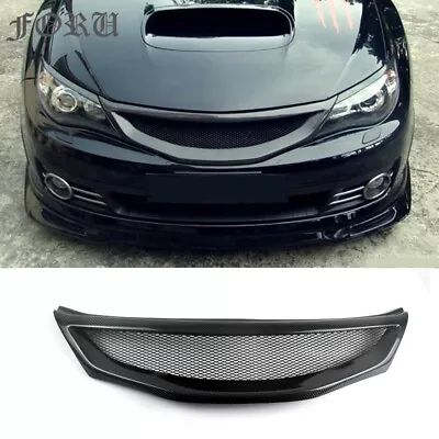 For 2008-2011 Subaru Impreza WRX STI Front Grille Carbon Black Upper Mesh Grill • $169.04