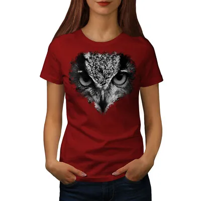 £15.99 • Buy Wellcoda Owl Look Eye Cute Animal Womens T-shirt, Bird Casual Design Printed Tee