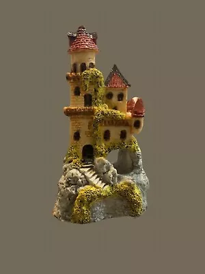 Miniature Castle *red Roof * Fish Tank Ornament • $7.50