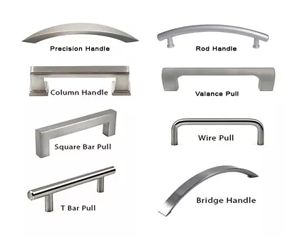 Knob Handle Kitchen/Bath Cabinet Hardware Brushed Silver Modern Square Bar Pull • $3.43