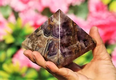 85MM Large Natural Blue Auralite 23 Rock Meditation Chakra Aura Stone Pyramid • $135