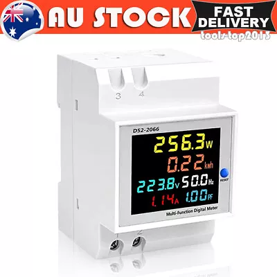 Single-phase Din Rail AC Voltage Current Frequency Electric Energy Power Meter • $29.99