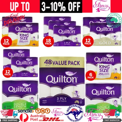 $15.46 • Buy New Quilton Toilet Paper Tissue Rolls 3-Ply 180 Sheets-Best Selling Toilet Paper