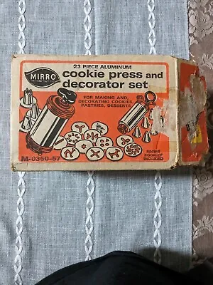 Vintage 21 Pc Mirro Cookie-pastry Press Decorator Set + Instructions + Recipes • $49.99