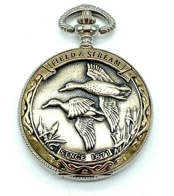 Field & Stream Men's Silver Duck Two-Toned Round Pocket Watch  • $28.88