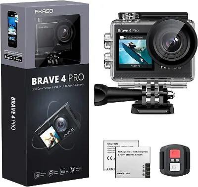 AKASO Brave 4 Pro 4K30FPS Action Camera 131ft Underwater Camcorder Waterproof • $199.99