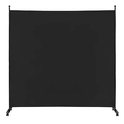 6' Single Panel Room Divider W/ Wheels Rolling Fabric Partition Privacy Screen • $49.99