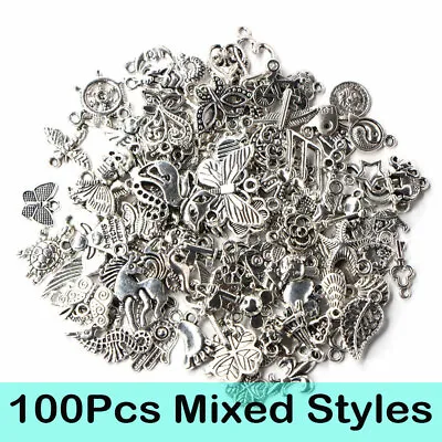 Wholesale 100pcs Bulk Tibetan Silver Mix Charms Pendants Jewelry Making DIY Yc • $4.66