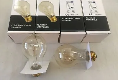 New In Box - Antique Vintage Style A19 Filament Light Bulb E26 40W 120V  • $2.95