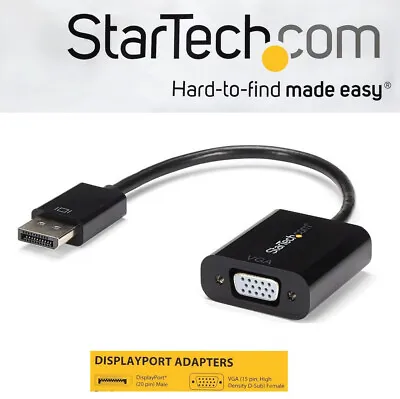 Startech Displayport To VGA Adapter - Active DP To VGA Converter - 1080p Video • $5.35