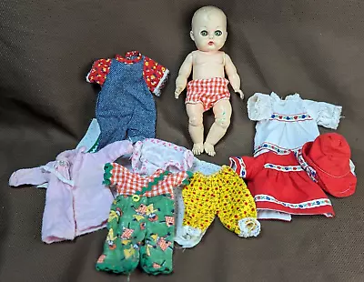 Vintage Vogue “Ginnette” Baby Doll & Clothes 8  Tagged Dress And More! • $39