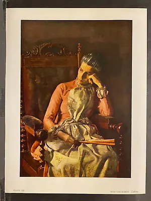 MISS VAN BUREN Eakins 1958 Reproduction Art Print 12.75  X 9.5  • $2.99