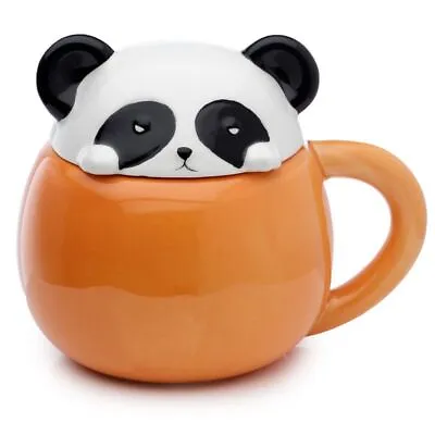 £9.95 • Buy Adoramals Panda Peeping Coffee Mug Cup With Lid New Gift Box