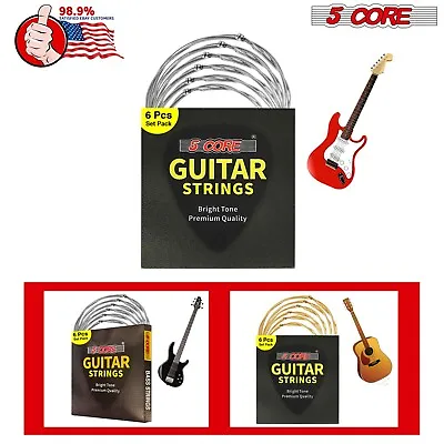 5 Core 6-72 Pcs Guitar Strings Replacement For Acoustic Electric Bass Guitar • $6.99