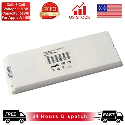 Battery For Apple MacBook 13  A1181 A1185 2006 2007 2008 2009 MB062*/A White • $21.95