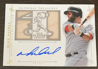 Mike NAPOLI🔥2014 National Treasures MLB Players Choice Relic AUTO #39 8/25 NM • $29.99