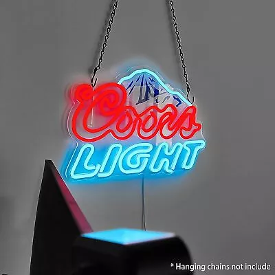 LED Neon Beer Sign Man Cave Home Bar Wall Decor Light Up Mountain Pattern • $47.60