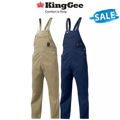 SALE KingGee Bib And Brace Drill Overall Classic Adjustable Strap Work K02010 • $76.45