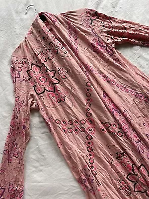 MAGNOLIA PEARL Pink Bandana Cotton Jersey Karesa Cardigan One Size • $200