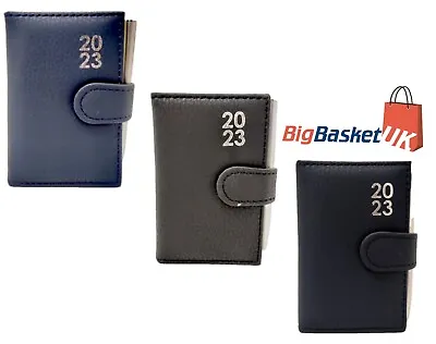 £3.95 • Buy 2023 Pocket Diary With Pen Page A Day A7 Soft Leather Personal Organiser Journal