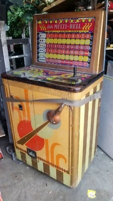 $299.25 • Buy VINTAGE BALLY 5 CENT  COIN OP HI HAND POKER Stand Up Desk Console SLOT MACHINE 