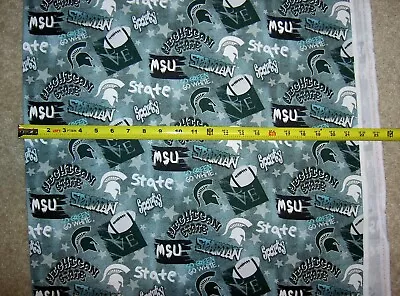 Michigan State University MSU Spartans Multi Sparty Durable Cotton Fabric  • $10.99