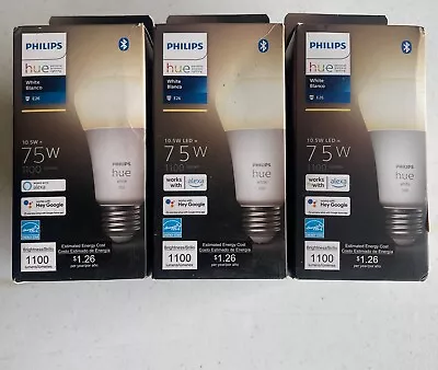Philips Hue A19 75W Dimmable LED Smart Light Bulb - Soft White 6 Packs • $75