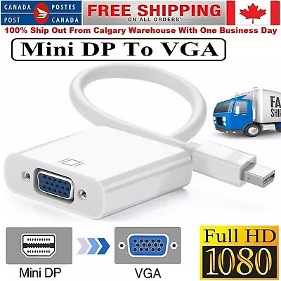 Mini DP Display Port To VGA Adapter Cable Cord For TV/monitor/Projector/Laptop • $4.05