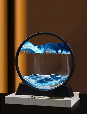 3D Moving Sand Art Picture Hourglass Deep Sea Sandscape Glass Quicksand Painting • £6.50