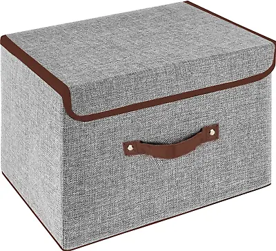 OWill Foldable Storage Boxes With Lids Fabric Storage Cubes With Handles For X • £5.35