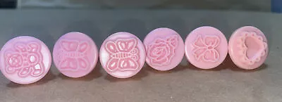 Vintage 1997 Wilton Set Of 6 Classic Embossed Stamp Set Rolled Fondant/Gum Paste • $7.49