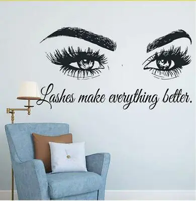 Wall Vinyl Sticker Beauty Shop Store Decal Barber SPA Salon Hair Nail Lash Brow • $21.99