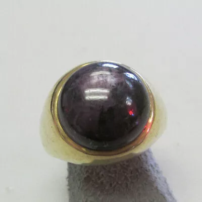 Estate Unisex Purple Cabochon Corundum Pinky Ring 14k Gold  Size 7.5 Make Offer • $2050