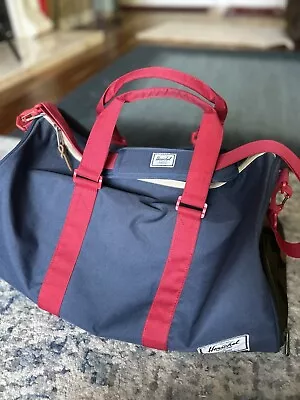 Herschel Novel Duffle Bag Navy / Red Classic 42.5L • $20.99