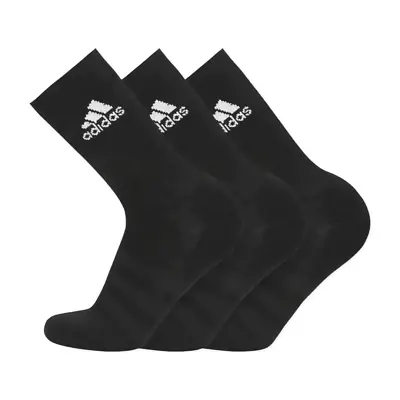 Adidas Men's Cushioned Crew Sock 3-Pack - Black • $49