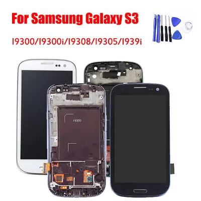 GT-i9300 For Samsung Galaxy S3 LCD Display Touch Screen Digitizer & Frame • $23.11